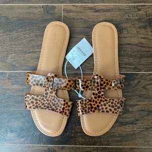 J. Crew Sandals, Leopard, Size 7